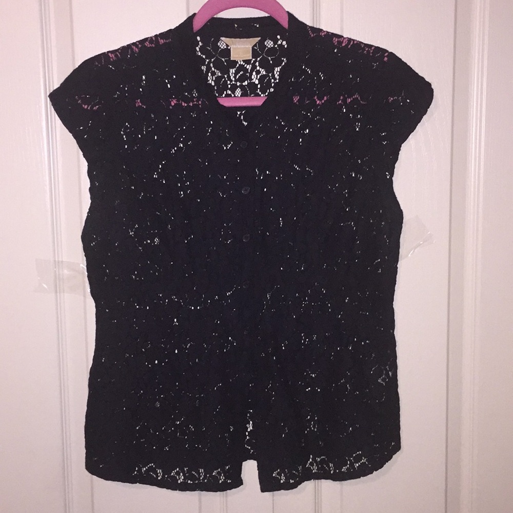 Michael Kors black lace top
